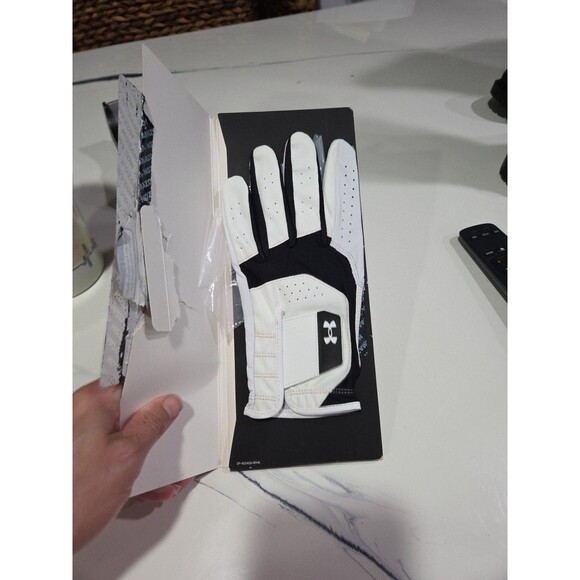 Under Armour Iso Chill Left Hand Golf Glove Medium Black White New SB - Picture 4 of 12